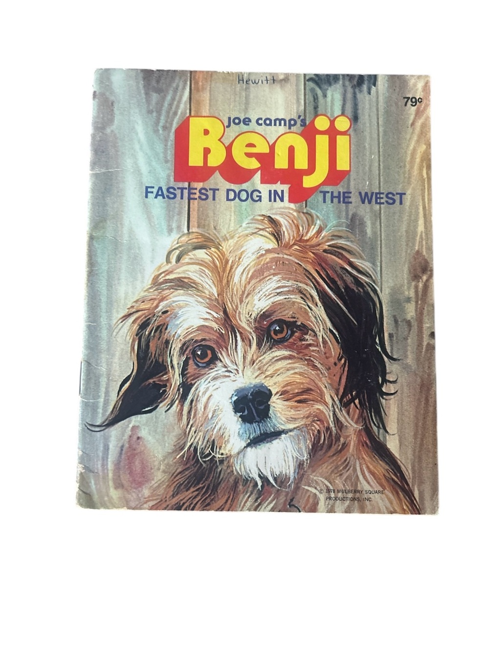 Joe Camp's “Benji, The Fastest Dog In The West” Paperback Mulberry Square 1978